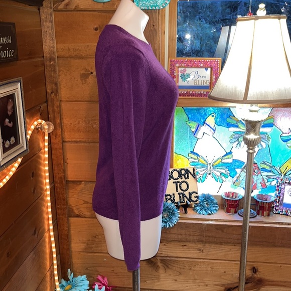 Taylor Marcs PURPLE super soft sweater GORGEOUS color - Picture 5 of 6
